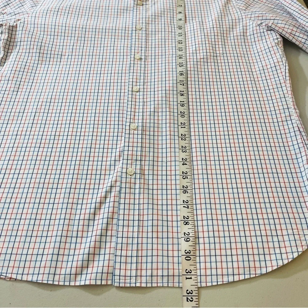 J. Crew Thompson Premium Shirting Plaid Button Down Shirt XL Blue/Red